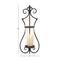 Black Iron Traditional Candle Wall Sconce, 25" x 10" x 6"